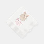 Serviette En Papier Chat Ragdoll Cheveux personnalisés serviettes (Coin)