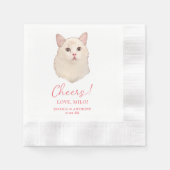 Serviette En Papier Chat Ragdoll Cheveux personnalisés serviettes (Devant)
