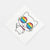 Serviette En Papier Chat Rainbow Vision Pride (Coin)