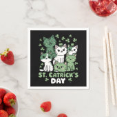 Serviette En Papier Chat St Patrick's Day Drôle Catrick's Day (En situation)