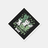 Serviette En Papier Chat St Patrick's Day Drôle Catrick's Day (Coin)