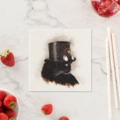 Serviette En Papier Chat Steampunk (En situation)