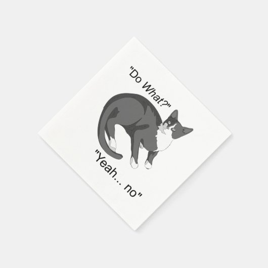 Serviette En Papier Chat têtu (Coin)