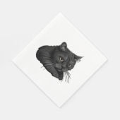 Serviette En Papier Chat unique Cute 5 (Coin)