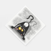 Serviette En Papier Chat Upside Down Funny Cartoon Caractère (Coin)