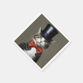Serviette En Papier Chat Victorien (Coin)