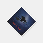 Serviette En Papier Chat volant sur une chambre Halloween serviettes (Coin)