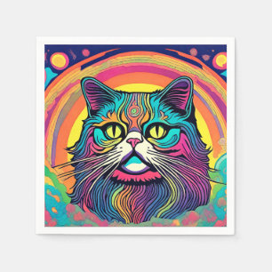Serviette En Papier Chat zen moderne