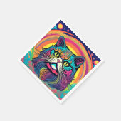 Serviette En Papier Chat zen moderne (Coin)
