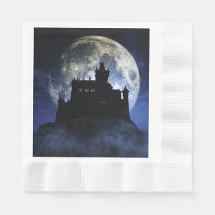Serviette En Papier Château de fantaisie pendant la nuit