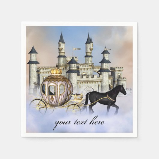 Serviette En Papier Château de princesse de conte de fées (Devant)