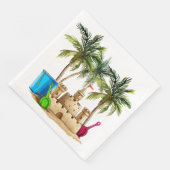 Serviette En Papier Château de Sable (Coin)