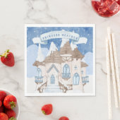 Serviette En Papier Château d'hiver neige (En situation)