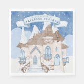 Serviette En Papier Château d'hiver neige (Devant)