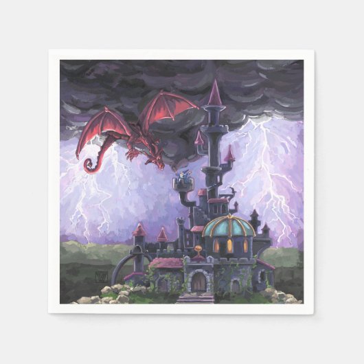 Serviette En Papier Château du Dragon (Devant)