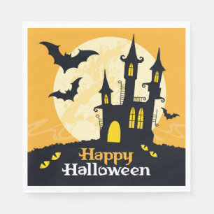 Serviette En Papier Château hanté d'Halloween