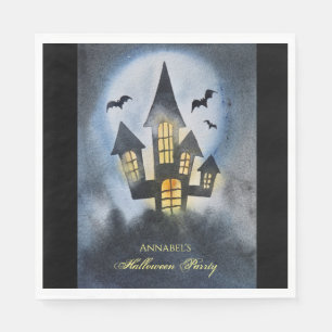 Serviette En Papier Château hanté éffrayant personnalisé