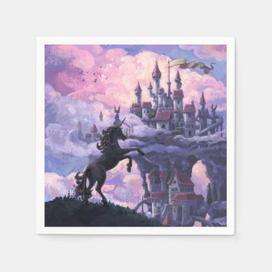 Serviette En Papier Château Licorne