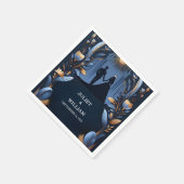 Serviette En Papier Château Luxueux Fuchsia Crown Royal Blue Mariage (Coin)