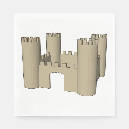 Serviette En Papier Château ouvert (Devant)