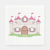 Serviette En Papier Château Rose (Devant)