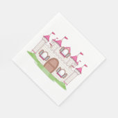 Serviette En Papier Château Rose (Coin)