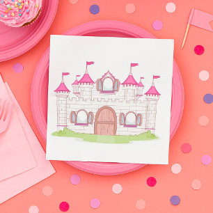 Serviette En Papier Château Rose