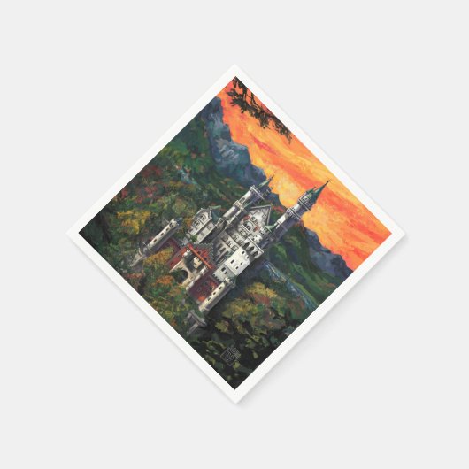Serviette En Papier Château Schloss Neuschwanstein (Coin)