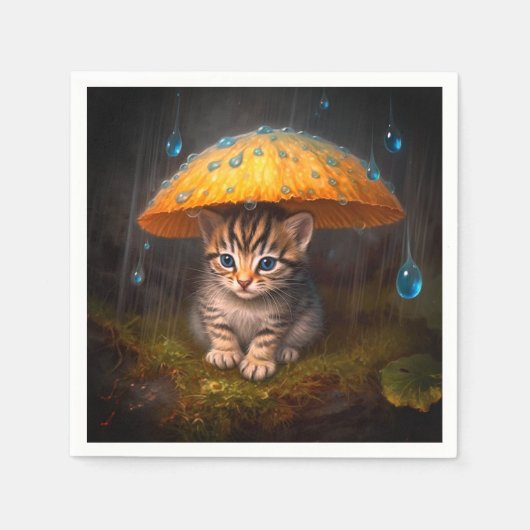 Serviette En Papier Chaton (Devant)