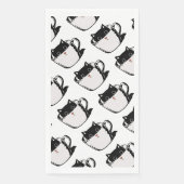 Serviette En Papier Chaton noir avec nez rouge caché dans une tasse (Devant)