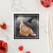 Serviette En Papier Chaton sorcière glamour (En situation)