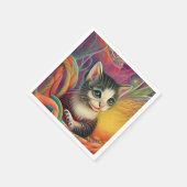 Serviette En Papier Chatons adorables 1 (Coin)