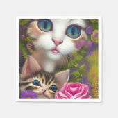 Serviette En Papier Chatons adorables 8 (Devant)
