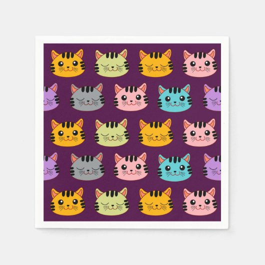 Serviette En Papier Chats (Devant)