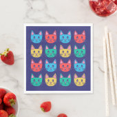 Serviette En Papier Chats (En situation)