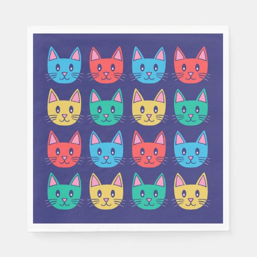 Serviette En Papier Chats (Devant)