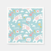 Serviette En Papier Chats (Devant)