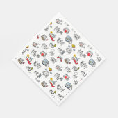 Serviette En Papier Chats amusants, lait et magie. (Coin)