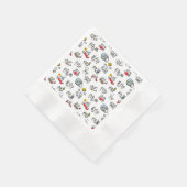 Serviette En Papier Chats amusants, lait et magie. (Coin)