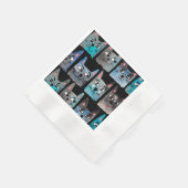 Serviette En Papier Chats bleus (Coin)