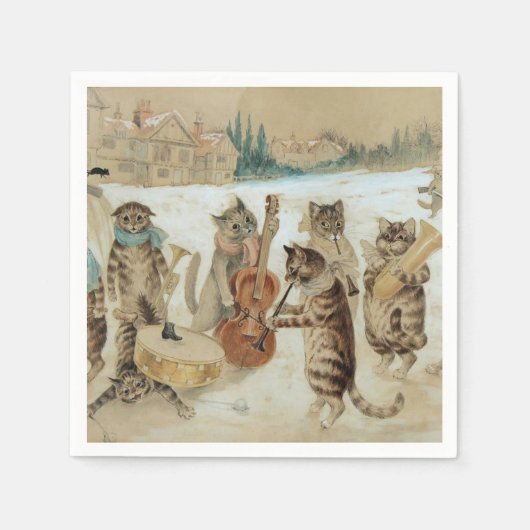 Serviette En Papier Chats Carol Chant de Louis Wain (Devant)