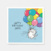 Serviette En Papier CHATS D'ANNIVERSAIRE par Sandra Boynton Napkins (Devant)