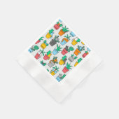 Serviette En Papier Chats dans les pots à fleurs (Coin)