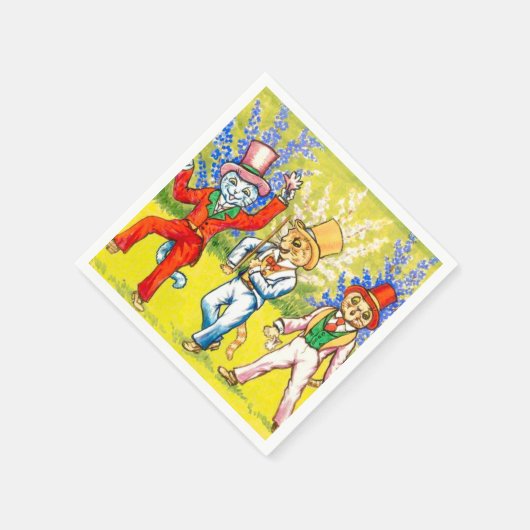 Serviette En Papier Chats dansants (Coin)