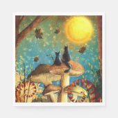 Serviette En Papier Chats de champignons (Devant)