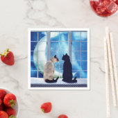 Serviette En Papier Chats de fenêtre (En situation)