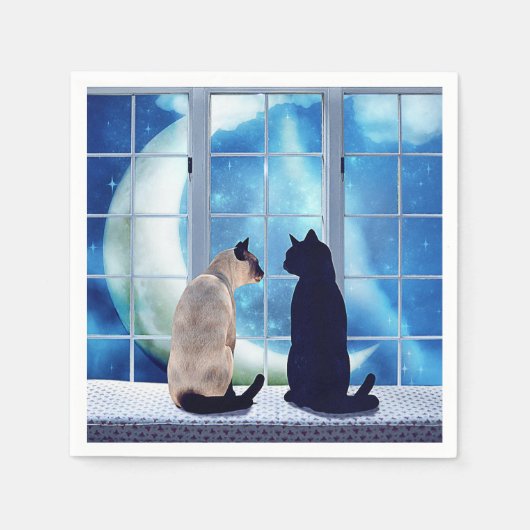 Serviette En Papier Chats de fenêtre (Devant)