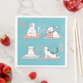 Serviette En Papier Chats de yoga (En situation)