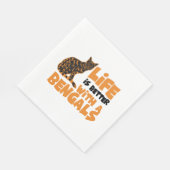 Serviette En Papier Chats du Bengale (Coin)