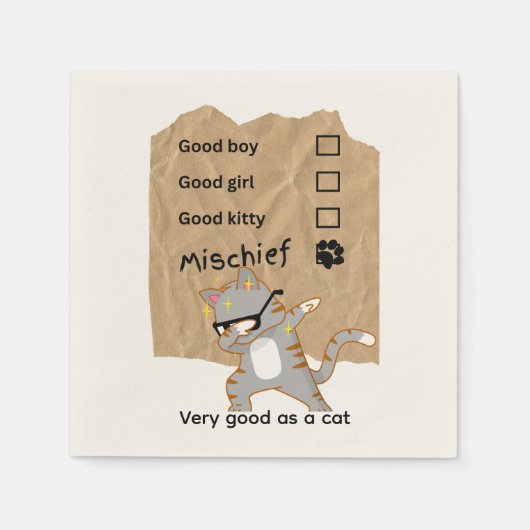 Serviette En Papier Chats espiègles (Devant)